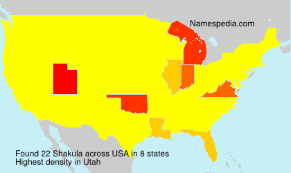 Surname Shakula in USA Surname Shakula in USA