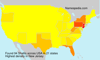 Surname Shallis in USA Surname Shallis in USA