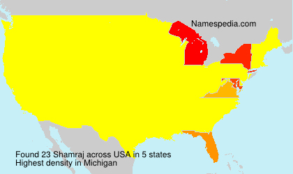 Surname Shamraj in USA Surname Shamraj in USA