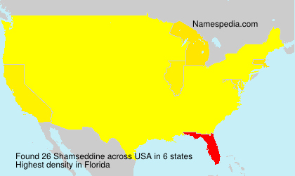Surname Shamseddine in USA Surname Shamseddine in USA