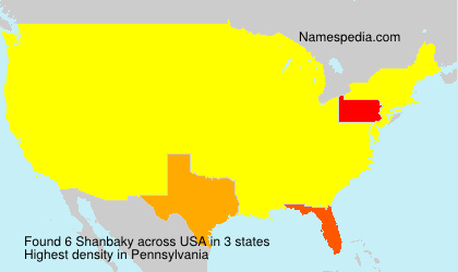 Surname Shanbaky in USA Surname Shanbaky in USA