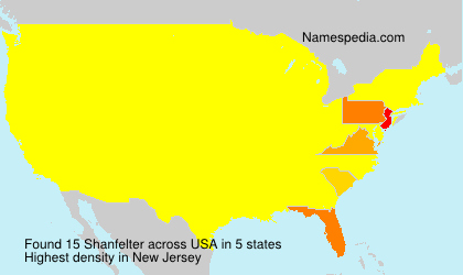 Surname Shanfelter in USA