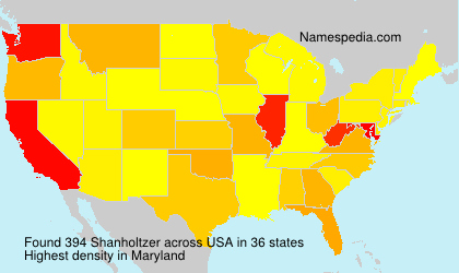 Surname Shanholtzer in USA Surname Shanholtzer in USA