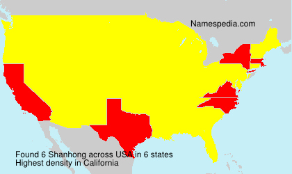 Surname Shanhong in USA Surname Shanhong in USA