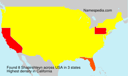 Surname Shapirshteyn in USA Surname Shapirshteyn in USA