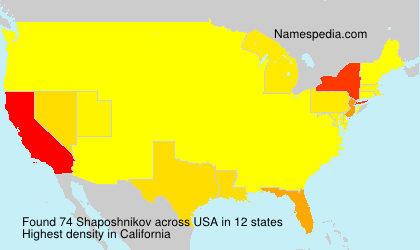 Surname Shaposhnikov in USA Surname Shaposhnikov in USA