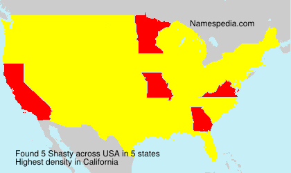Surname Shasty in USA Surname Shasty in USA