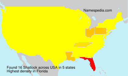 Surname Shatlock in USA