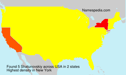 Surname Shatunovskiy in USA