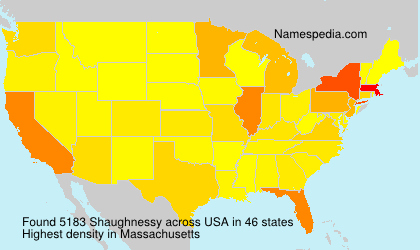 Surname Shaughnessy in USA Surname Shaughnessy in USA