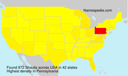 Surname Shaulis in USA Surname Shaulis in USA