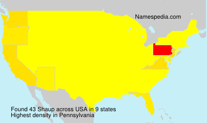Surname Shaup in USA Surname Shaup in USA