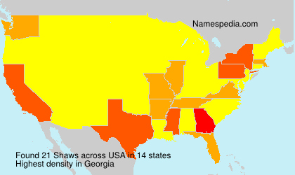 Surname Shaws in USA Surname Shaws in USA