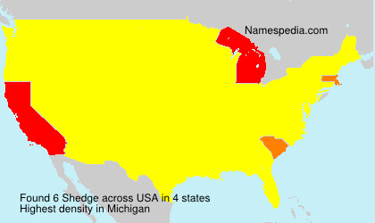 Surname Shedge in USA Surname Shedge in USA