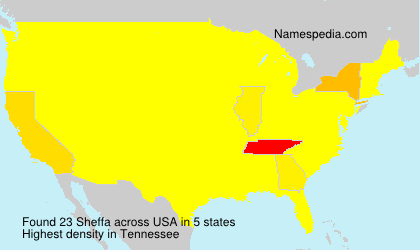Surname Sheffa in USA Surname Sheffa in USA