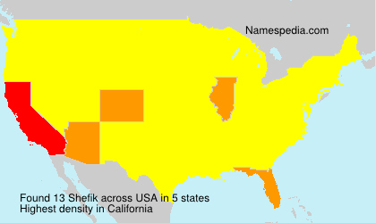 Surname Shefik in USA