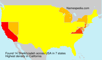 Surname Sheikhzadeh in USA Surname Sheikhzadeh in USA