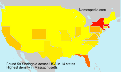 Surname Sheingold in USA Surname Sheingold in USA