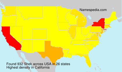 Surname Shek in USA