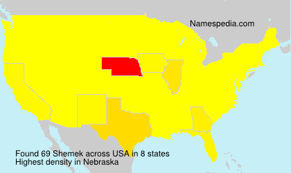 Surname Shemek in USA Surname Shemek in USA