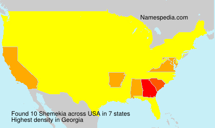 Surname Shemekia in USA