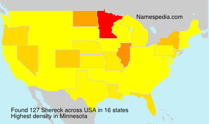 Surname Shereck in USA Surname Shereck in USA