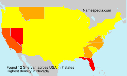 Surname Shervan in USA