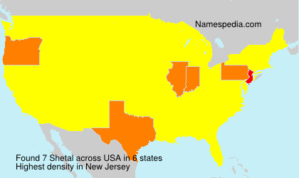 Surname Shetal in USA Surname Shetal in USA