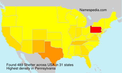 Surname Shetter in USA Surname Shetter in USA