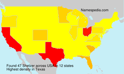 Surname Shetzer in USA Surname Shetzer in USA