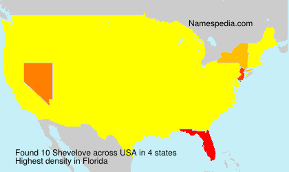 Surname Shevelove in USA