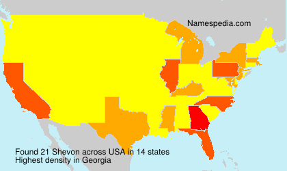 Surname Shevon in USA Surname Shevon in USA