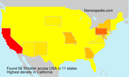 Surname Shickler in USA Surname Shickler in USA