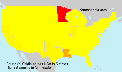 Surname Shidla in USA Surname Shidla in USA