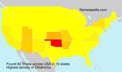 Surname Shiew in USA Surname Shiew in USA
