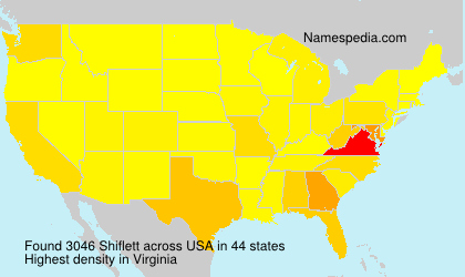 Surname Shiflett in USA Surname Shiflett in USA