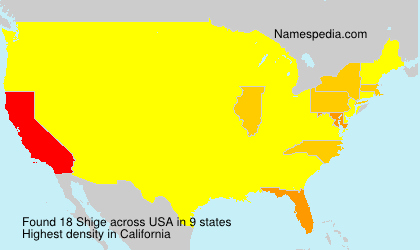 Surname Shige in USA