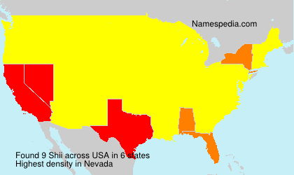 Surname Shii in USA Surname Shii in USA