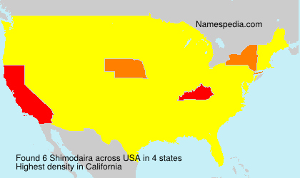 Surname Shimodaira in USA Surname Shimodaira in USA