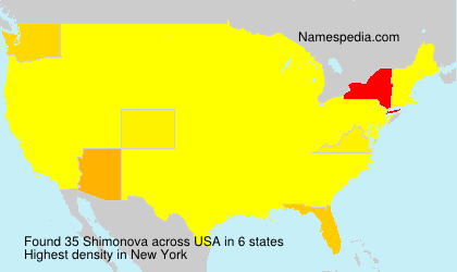 Surname Shimonova in USA