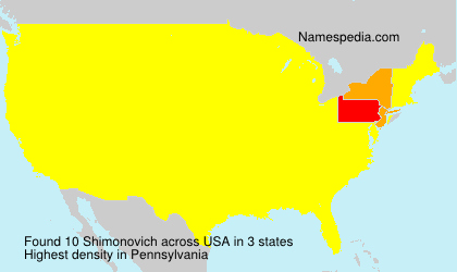Surname Shimonovich in USA Surname Shimonovich in USA