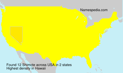 Surname Shimote in USA Surname Shimote in USA