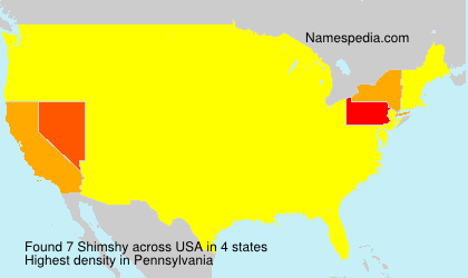 Surname Shimshy in USA Surname Shimshy in USA