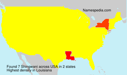Surname Shingwani in USA Surname Shingwani in USA