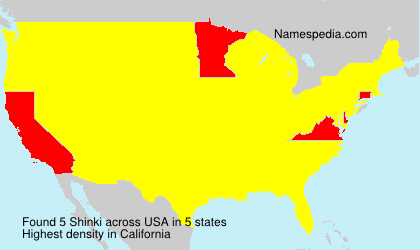 Surname Shinki in USA Surname Shinki in USA