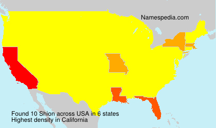 Surname Shion in USA Surname Shion in USA