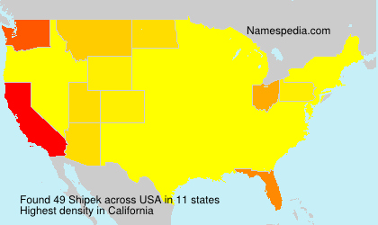 Surname Shipek in USA Surname Shipek in USA