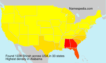 Surname Shirah in USA Surname Shirah in USA