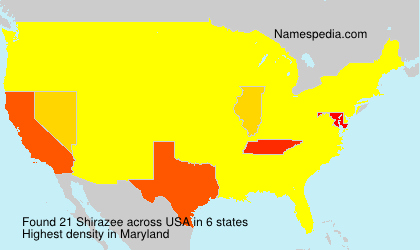 Surname Shirazee in USA Surname Shirazee in USA