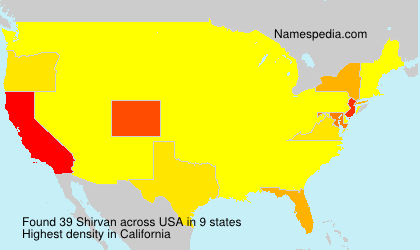 Surname Shirvan in USA Surname Shirvan in USA